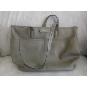 Rosetti Olive Taupe Pebbled Faux Leather Tote Bag Shoulder Purse RN 108833